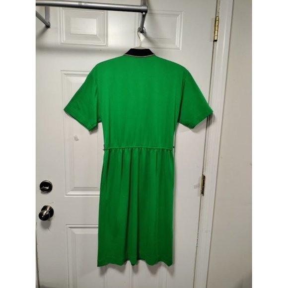 VTG California Girl Short Sleeve Pleated A-Line Midi Dress Green Women's Size 12 - Picture 6 of 13